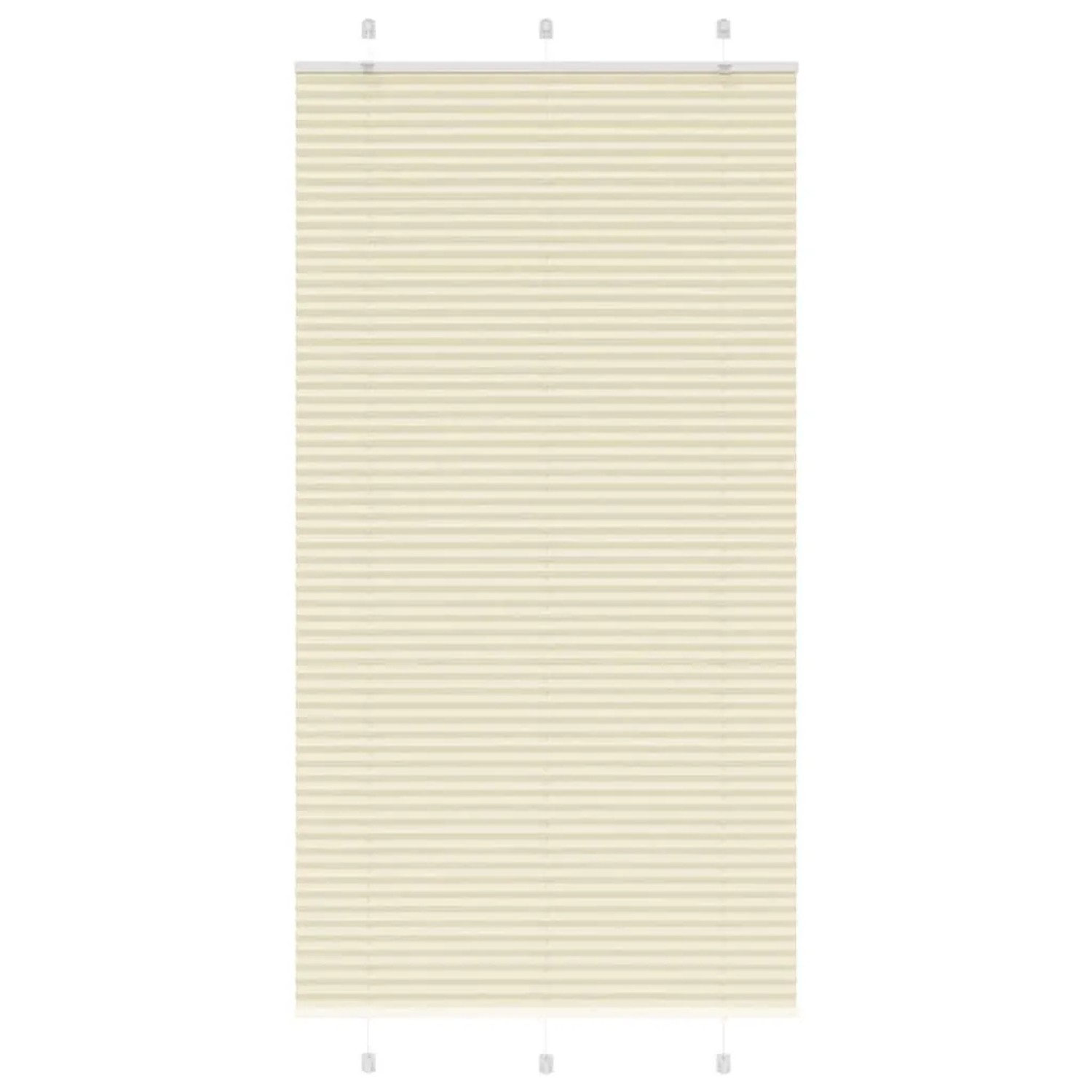 vidaXL Plissee Creme 105x200 cm Stoffbreite 104,4 cm Polyester 4015314 günstig online kaufen