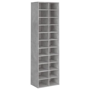 vidaXL Schuhschrank Betongrau 54x34x183 cm Holzwerkstoff 800373