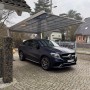 Ximax Einzelcarport My-Port 7 in Edelstahl-Optik mit Auto. Aluminium Carport mit transparentem Dach.
