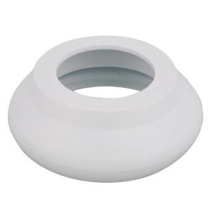 Weißer Kirchhoff Spülrohrverbinder aus Porzellan für WC-Anschluss, Ø 40-45 mm.