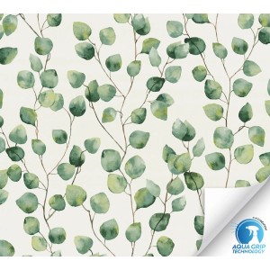 AS-Creation Vliestapete Eukalyptus in Weiß-Grün mit Eukalyptusblättern.