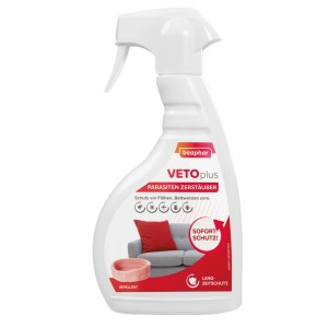 Beaphar Vetoplus Hundespray Parasiten-Zerstäuber 500ml für Sofortschutz gegen Ungeziefer.