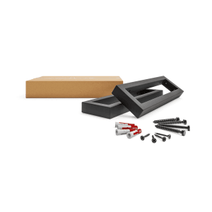 HEVVA Waschtischhalterung RHEIN 10 cm Hoch 35 cm Tief 2er Set Schwarz