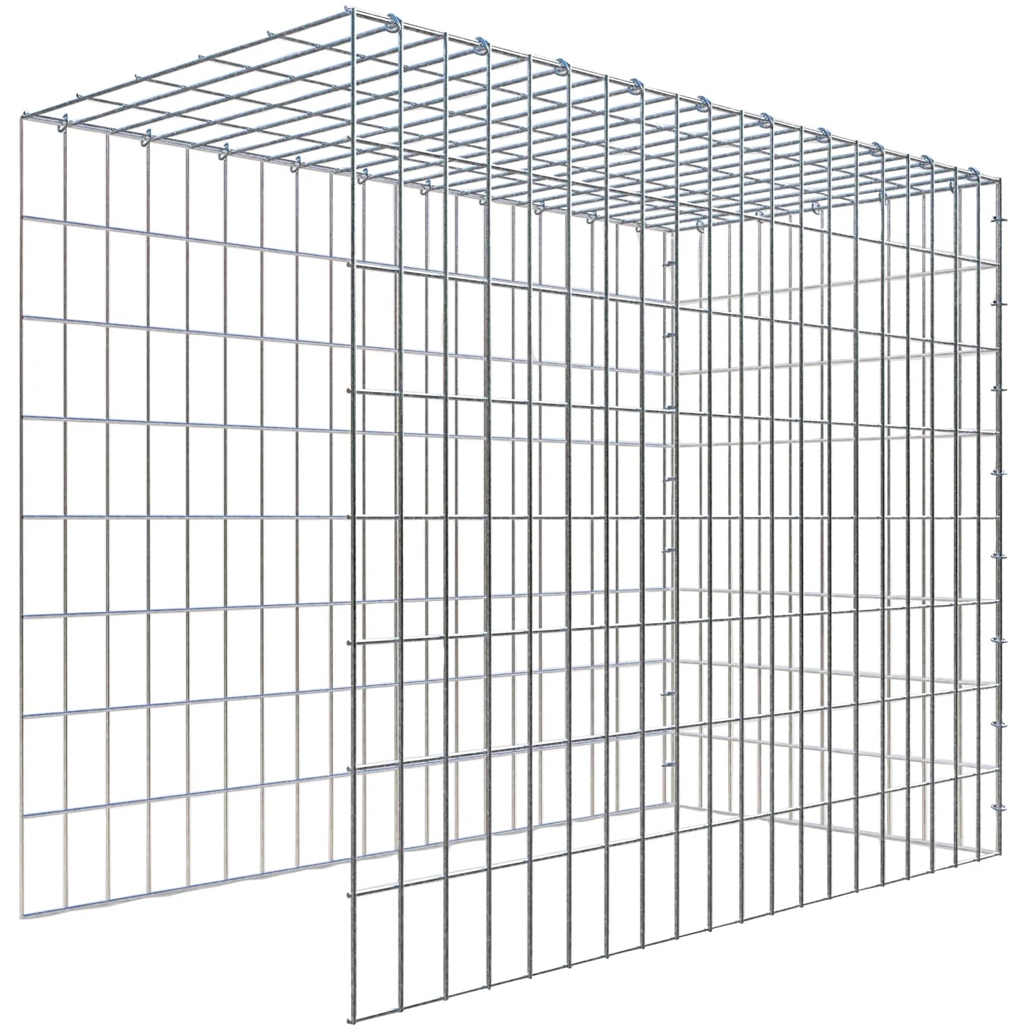 Gabiona C-Ring-Gabione-Anbaukorb Typ 4 80 x 100 x 50 cm Maschenw 5 x 10 cm