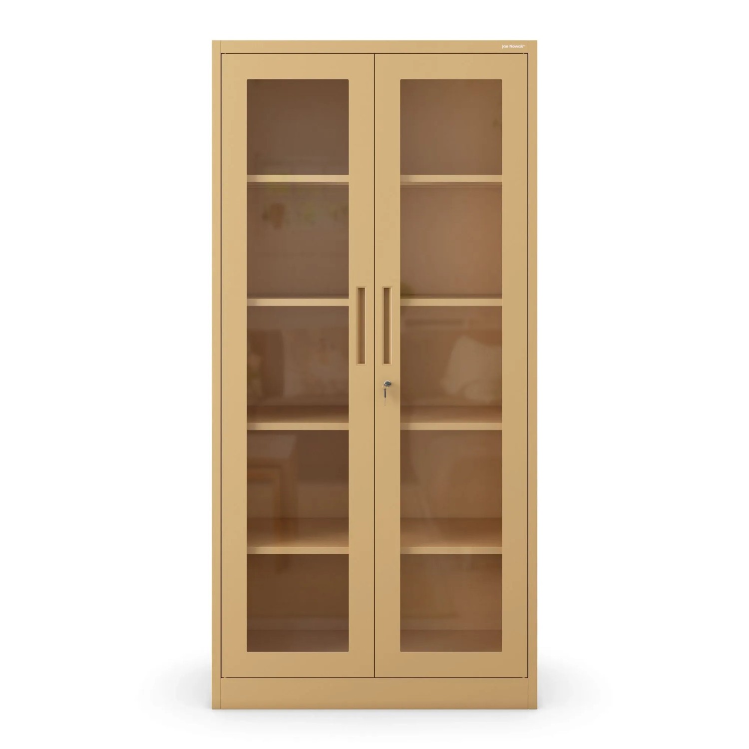 JAN NOWAK Vitrinenschrank AMELIA 185 x 90 x 40cm Fresh Style Beige