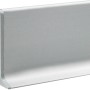 Fuchs Design Endstück links, 6 cm, Alu silber matt für Sockelleisten.
