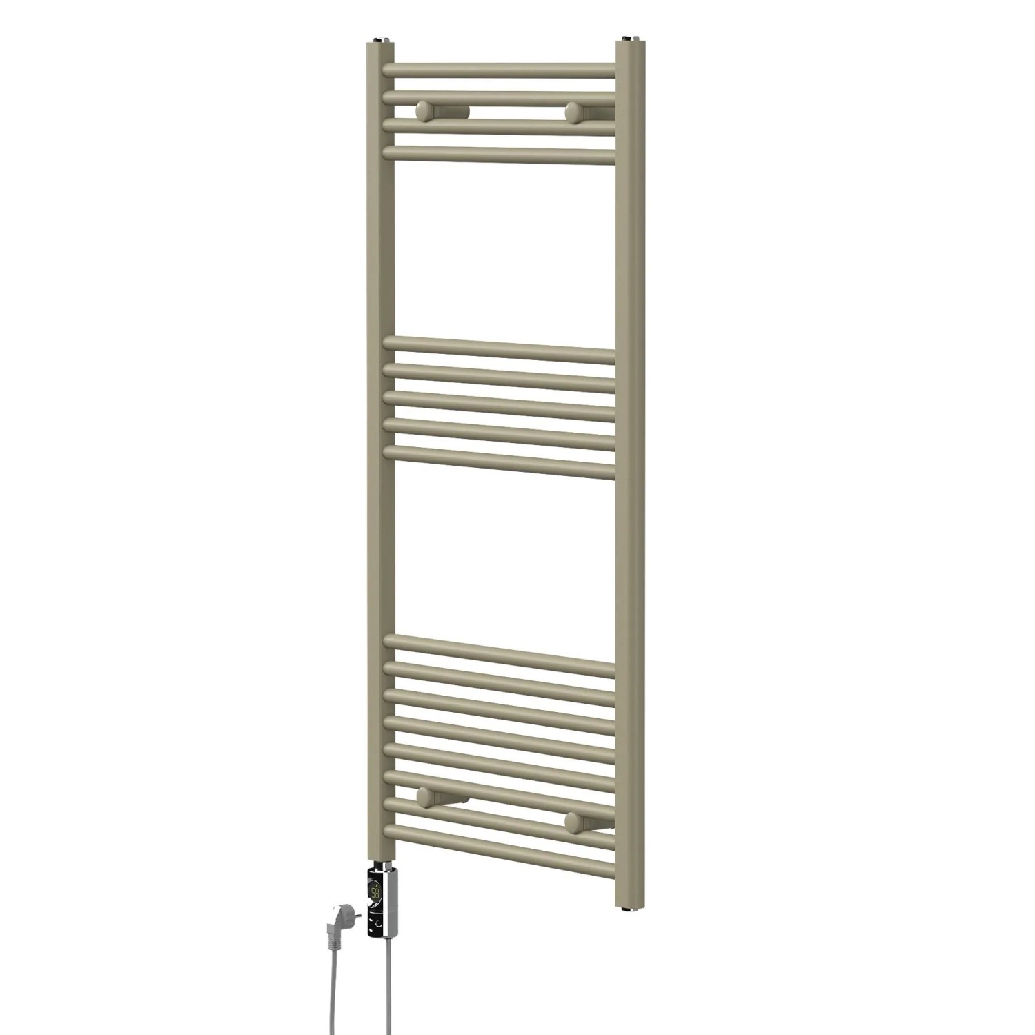LuxeBath Handtuchheizkörper Elektrisch 600W 600 x 1200 mm Beige Badheizkörper Gerade mit Seitenanschluss