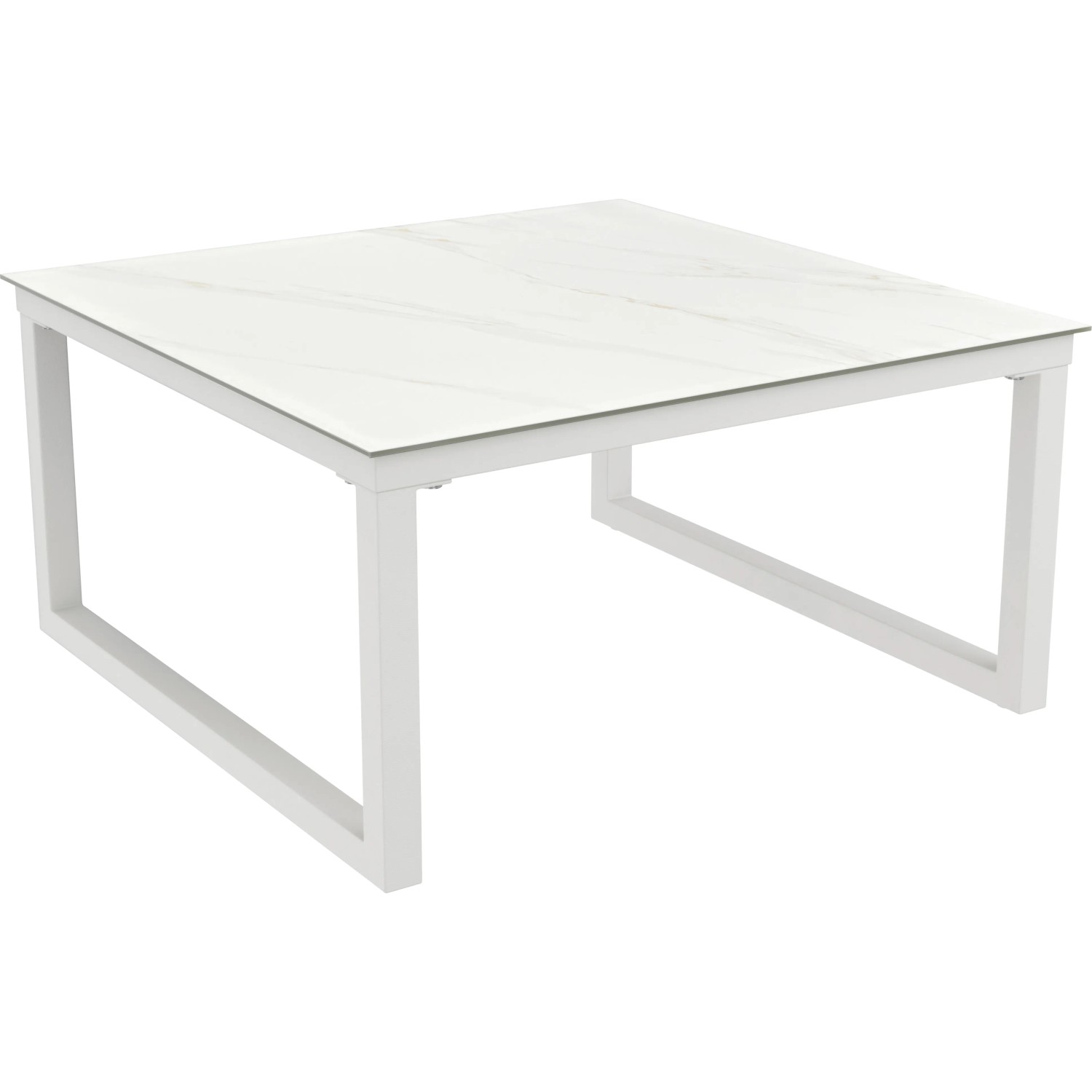 Beistelltisch Outdoor wetterfest weiß quadratisch 70 x 70 cm kaufen bei OBI