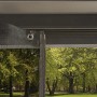Detailaufnahme: Anthrazitfarbener Sojag Pavillon Moreno mit Moskitonetz.