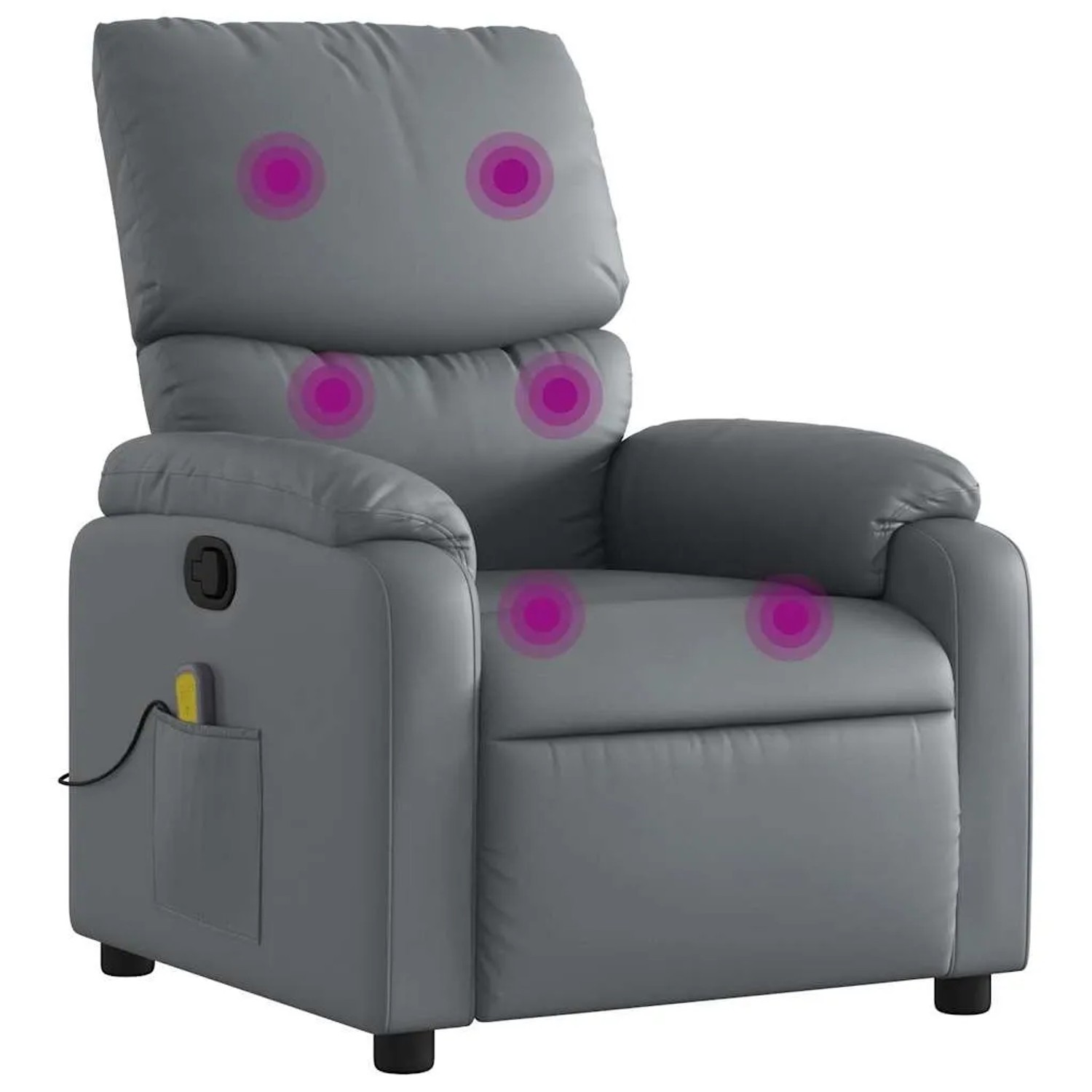 vidaXL Massagesessel Relaxsessel Grau Kunstleder 3205713