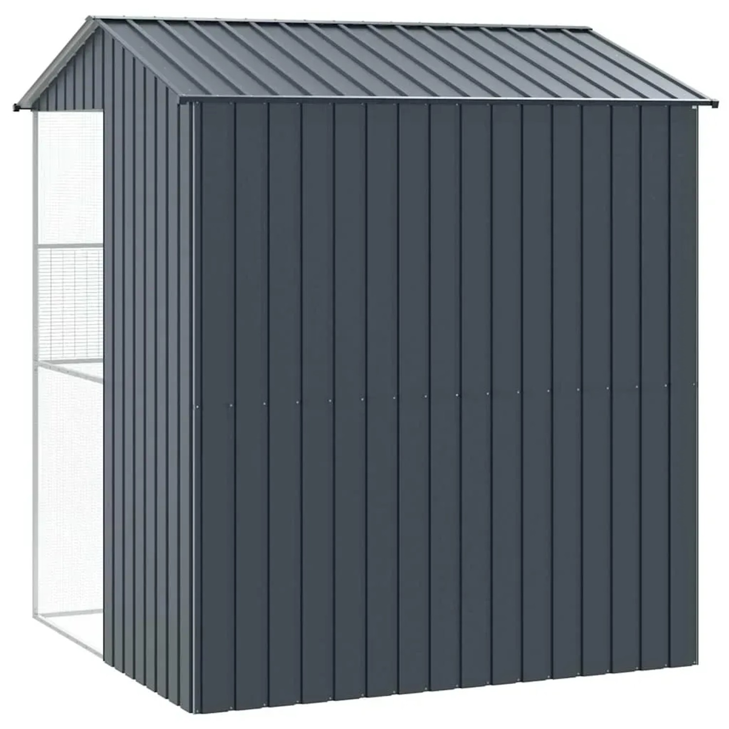 vidaXL Vogelkäfig Anthrazit 215 x 210 x 247 cm Verzinkter Stahl 3325174_4