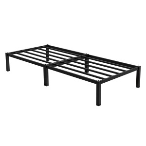 ML-Design Metallbett 90x200cm auf Stahlrahmen mit Lattenrost Schwarz Bettgestell