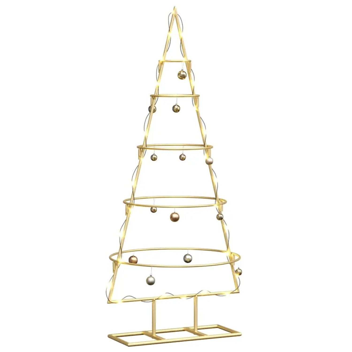 vidaXL Metall Weihnachtsbaum Gold 90 cm Pulverbeschichteter Stahl 42019152