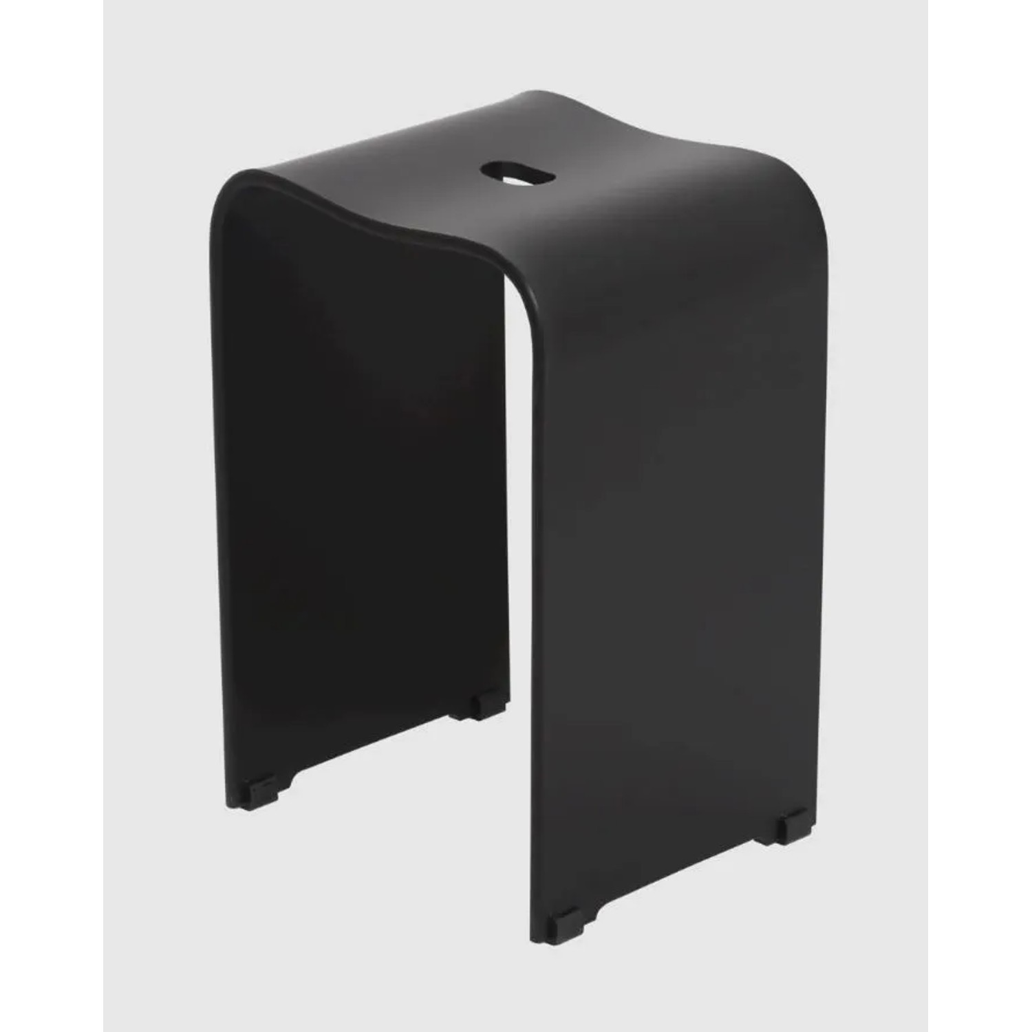 Swiss Aqua Technologies Badhocker Duschhocker aus Kunststoff Schwarz Matt