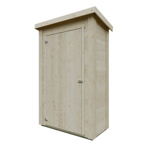 Kiehn-Holz Gerätehaus, unbehandeltes Holz, 120x60 cm, ideal zur Garten Geräte Aufbewahrung.