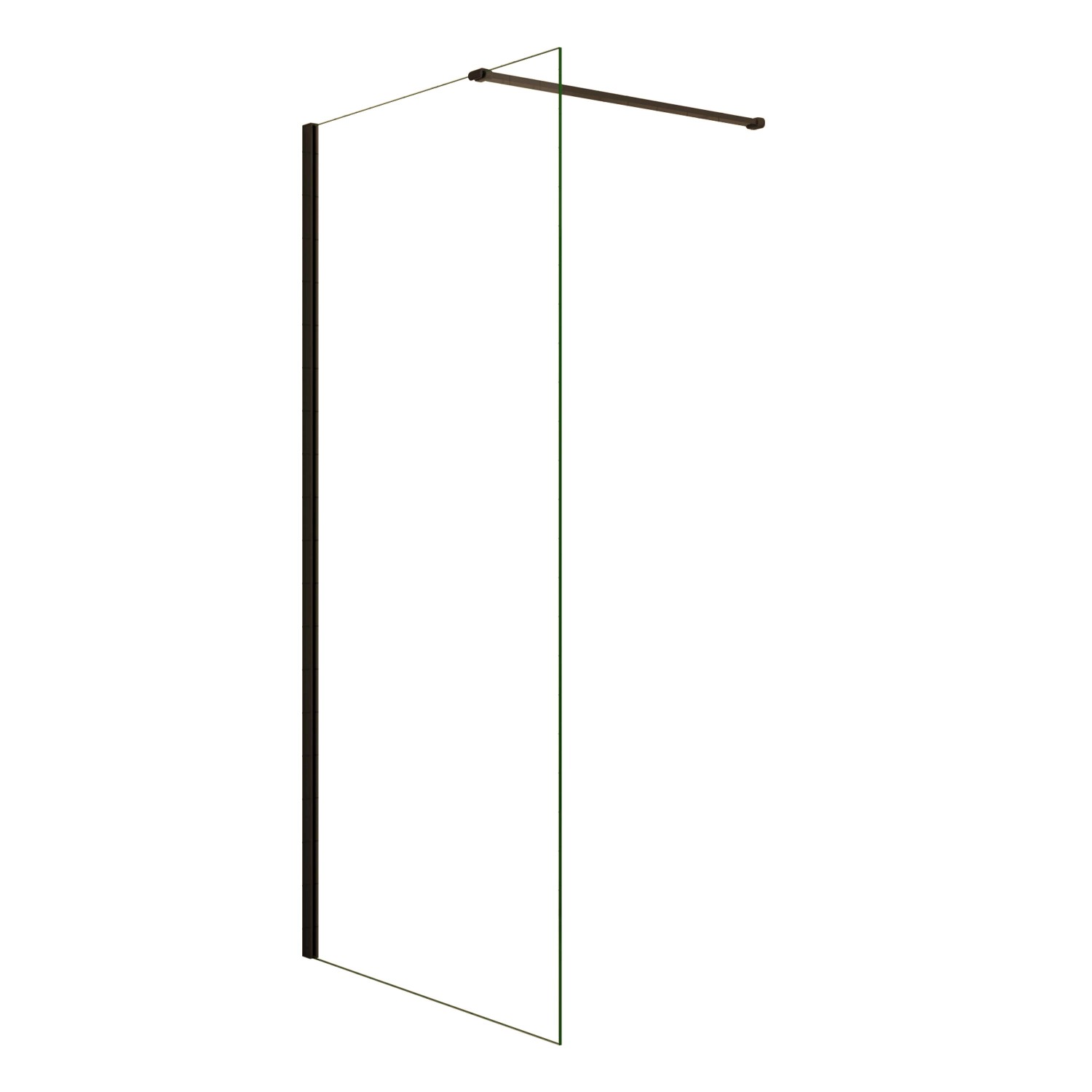 AICA Walk In Schwarzrahmen Duschwand B.50cm x H.200cm mit Stabilisator 8mm günstig online kaufen