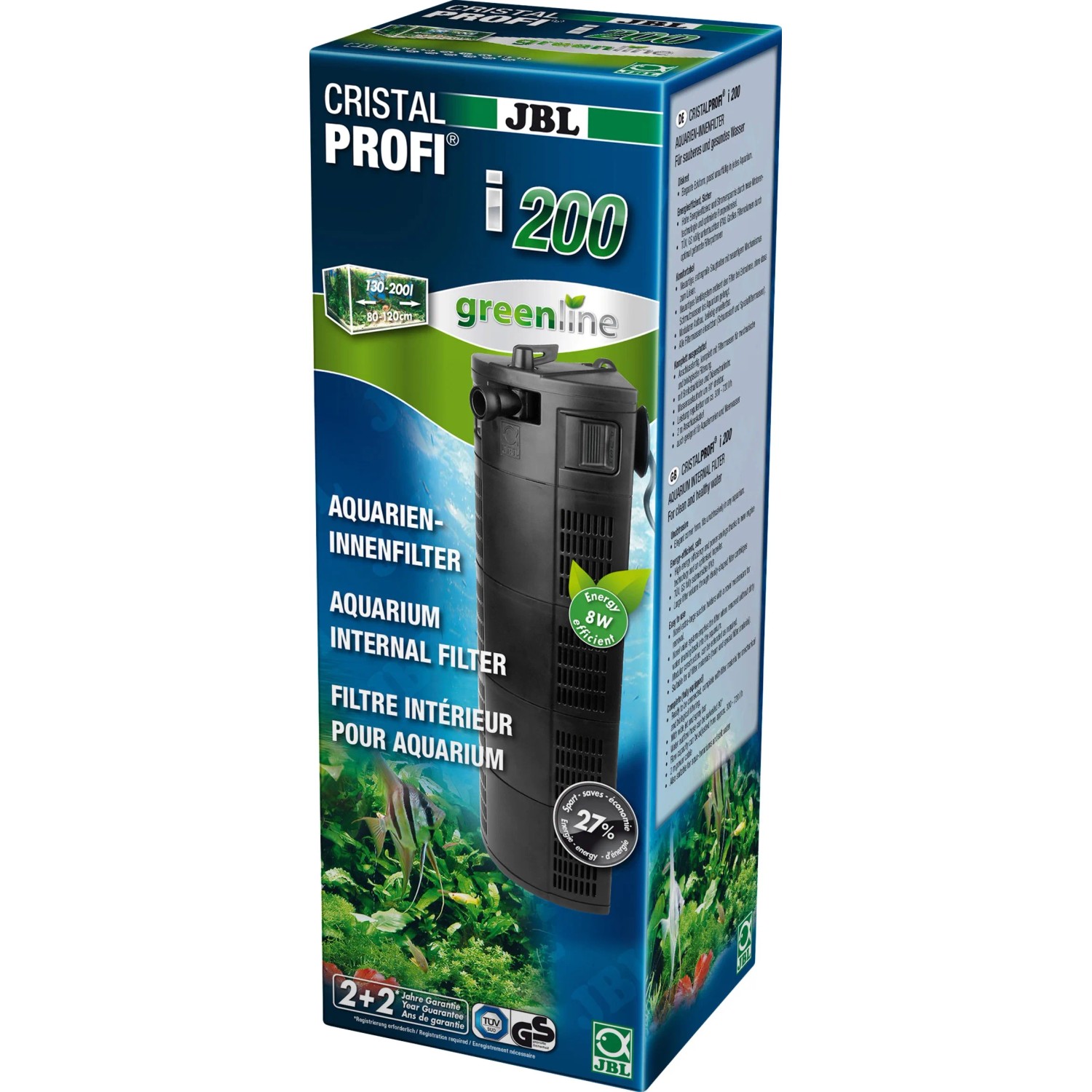 JBL CristalProfi i200 greenline Aquarium Innenfilter für Aquarien von 130-200 Liter.