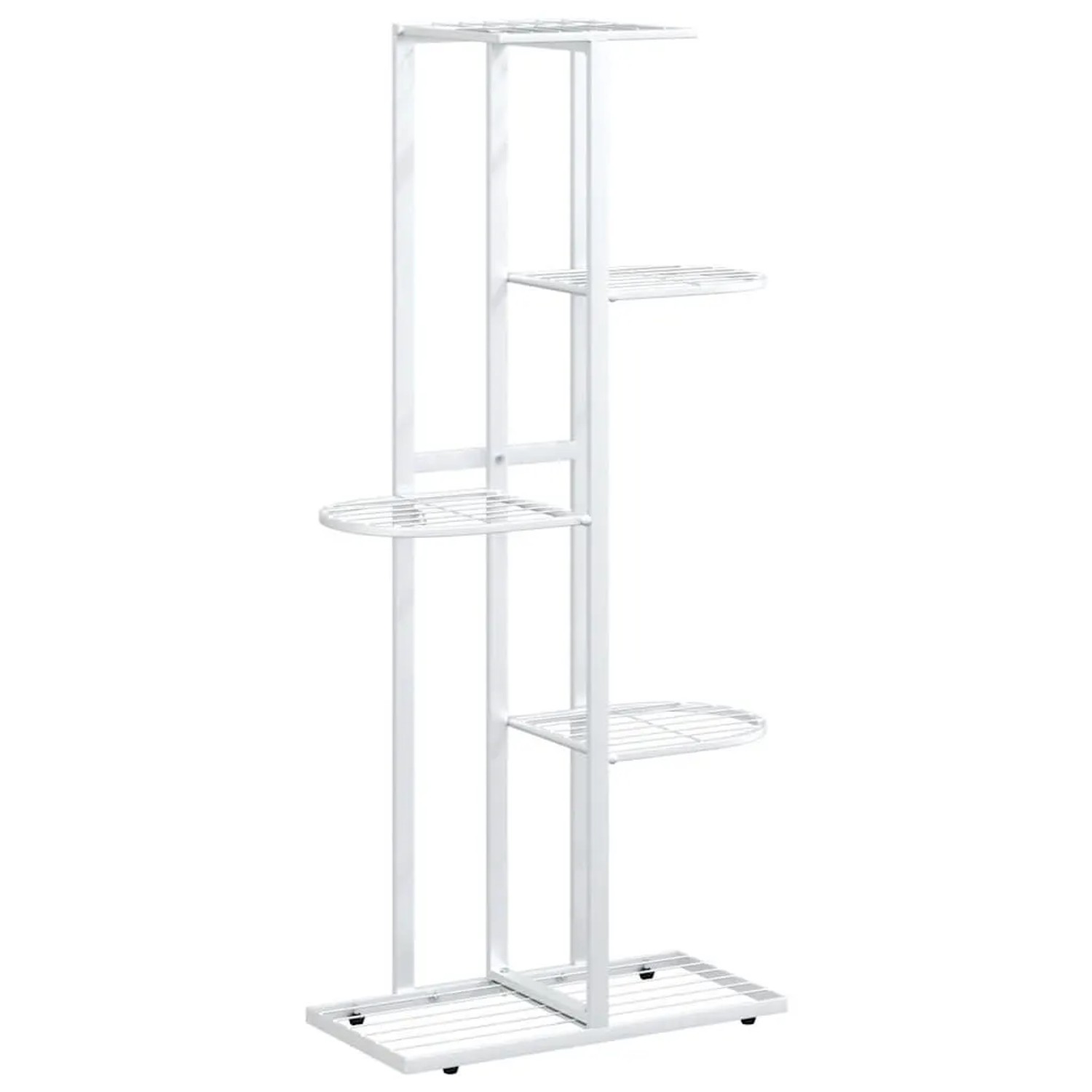 vidaXL Blumenständer 5-Etagen 43x22x98 cm Weiß Metall 336111