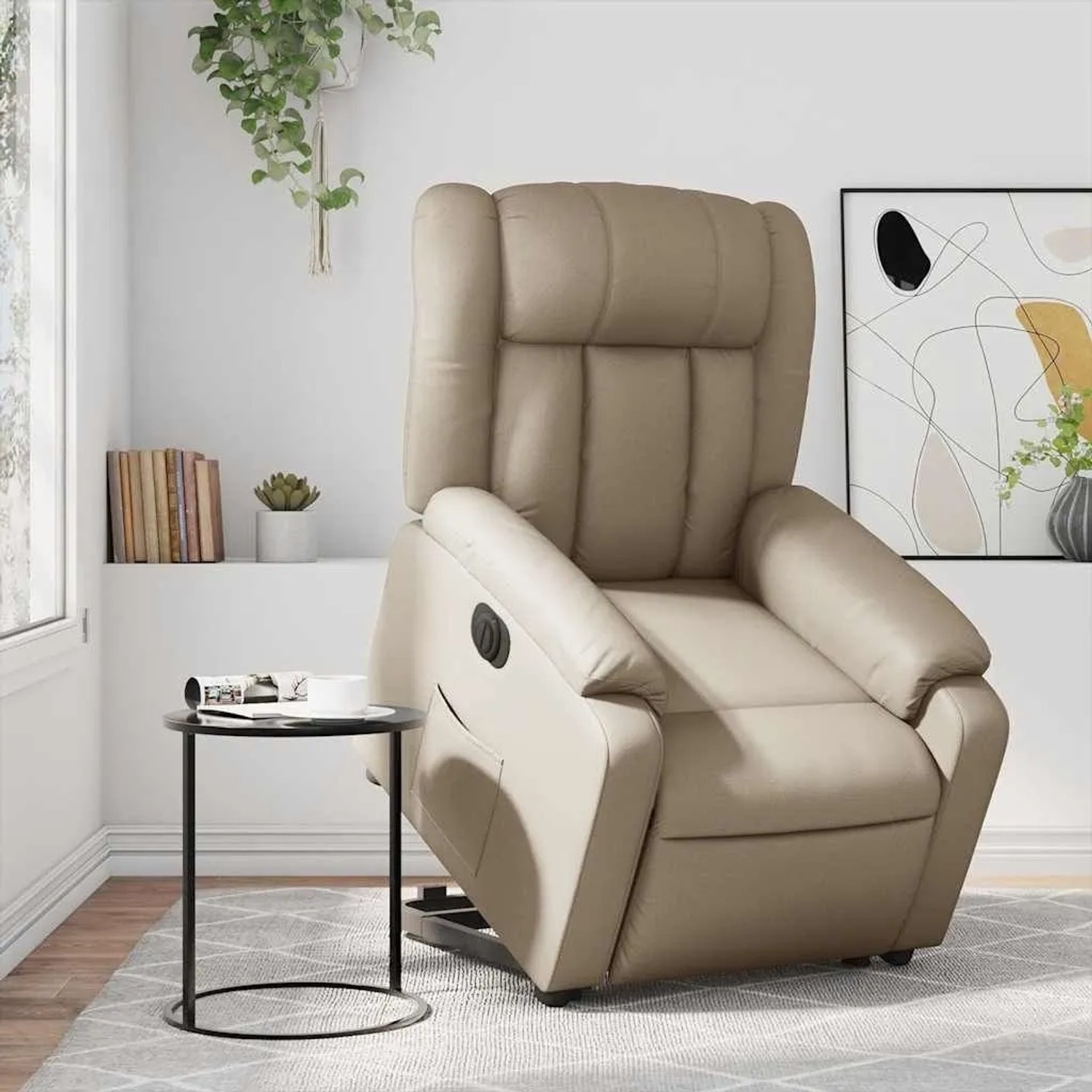 vidaXL Relaxsessel mit Aufstehhilfe Elektrisch Cappuccino Kunstleder 3205284_16