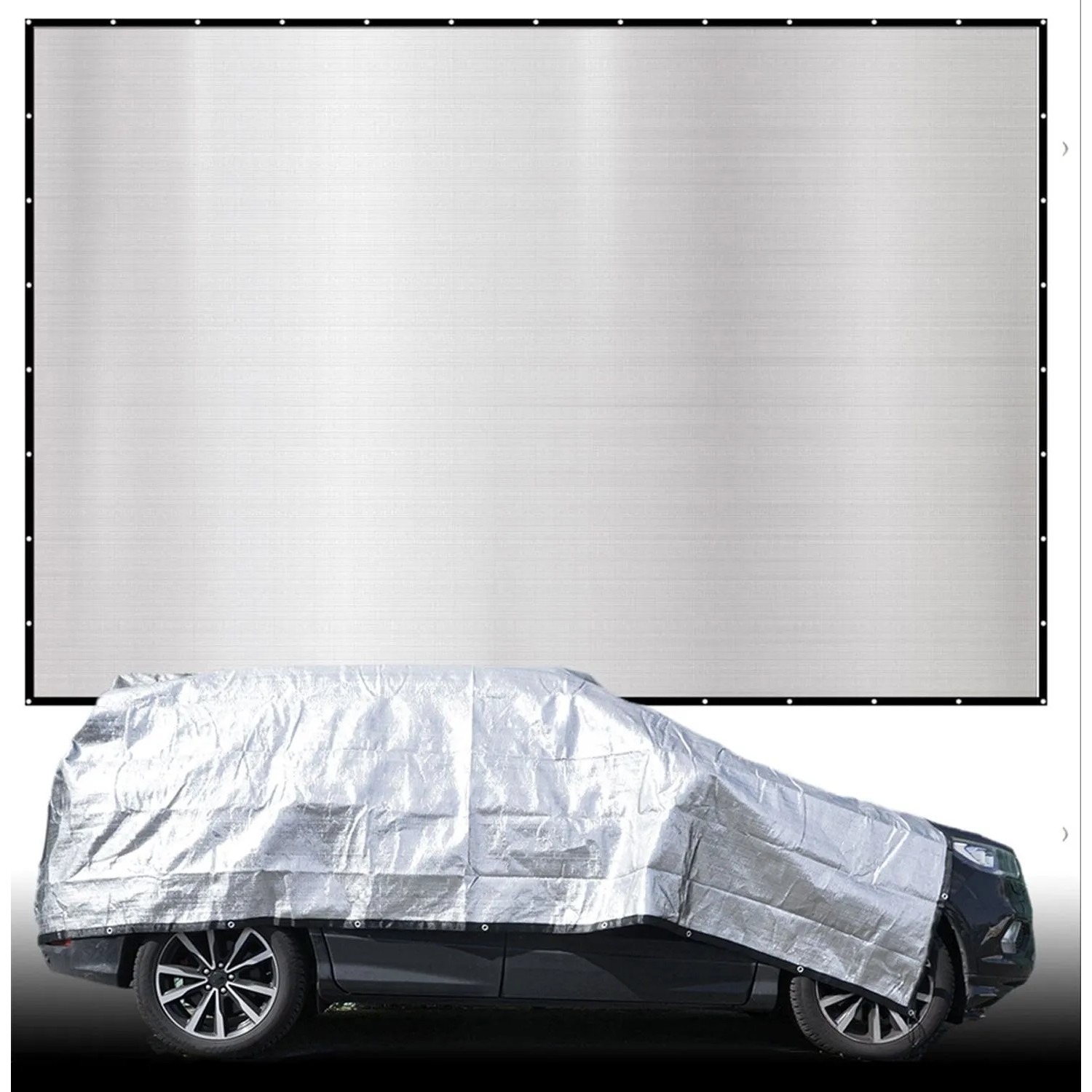 AMANKA Aluminium Schattennetz - 5 x 6 m