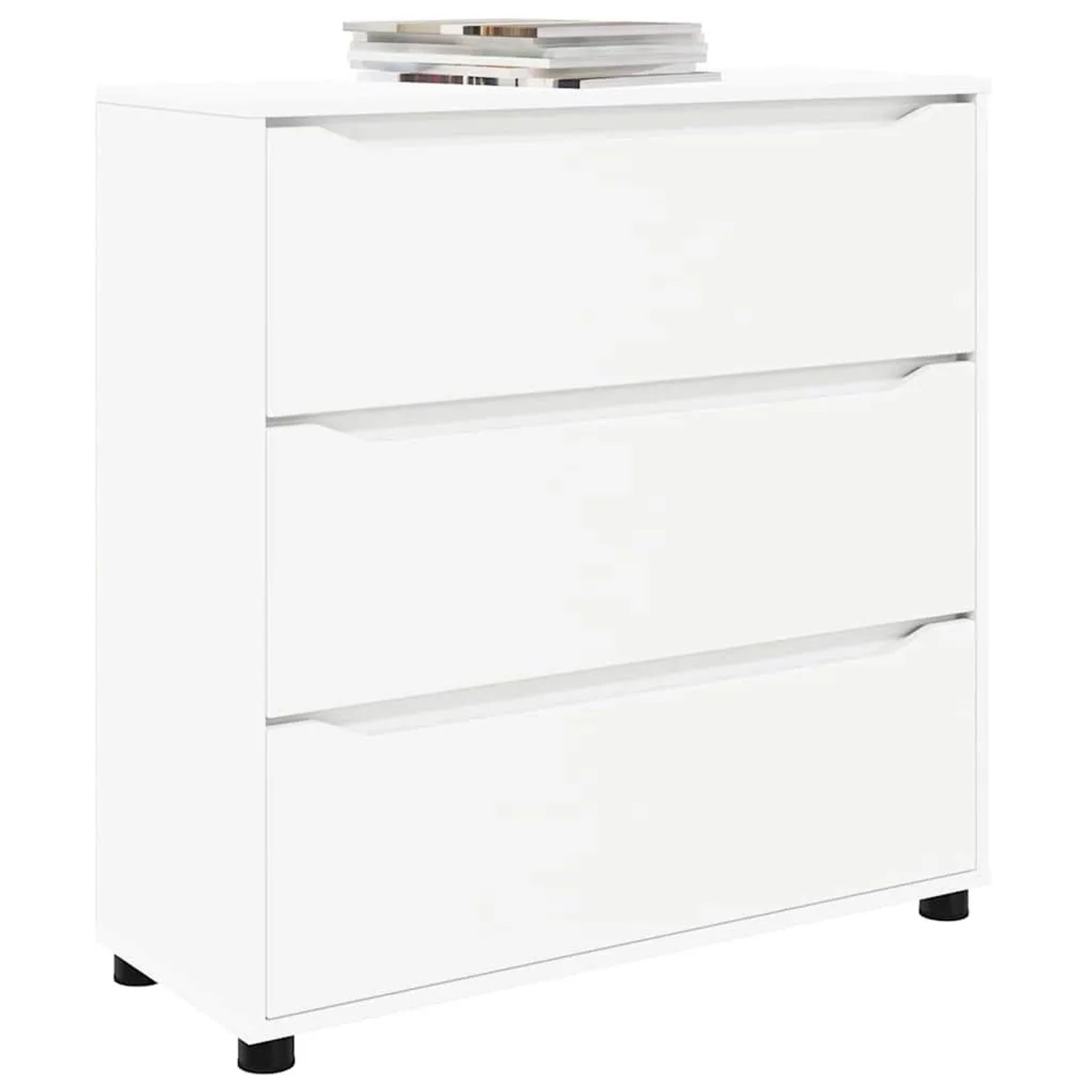 vidaXL Aufbewahrungsschrank Weiß 80 x 31 x 81 cm Holzwerkstoff 888847_3