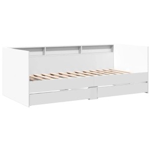 vidaXL Tagesbett mit Schubladen ohne Matratze Weiß 90x200 cm 3280846