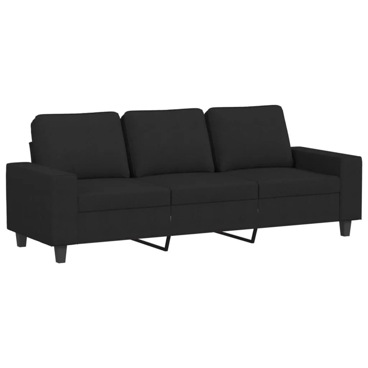 vidaXL 3-Sitzer-Sofa Schwarz 180 cm Stoff 359403 günstig online kaufen