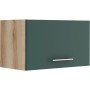 OPTIFIT Savona405 Küchen-Hängeschrank, 60 cm, Steingrün/Wildeiche, mit Edelstahlgriff.