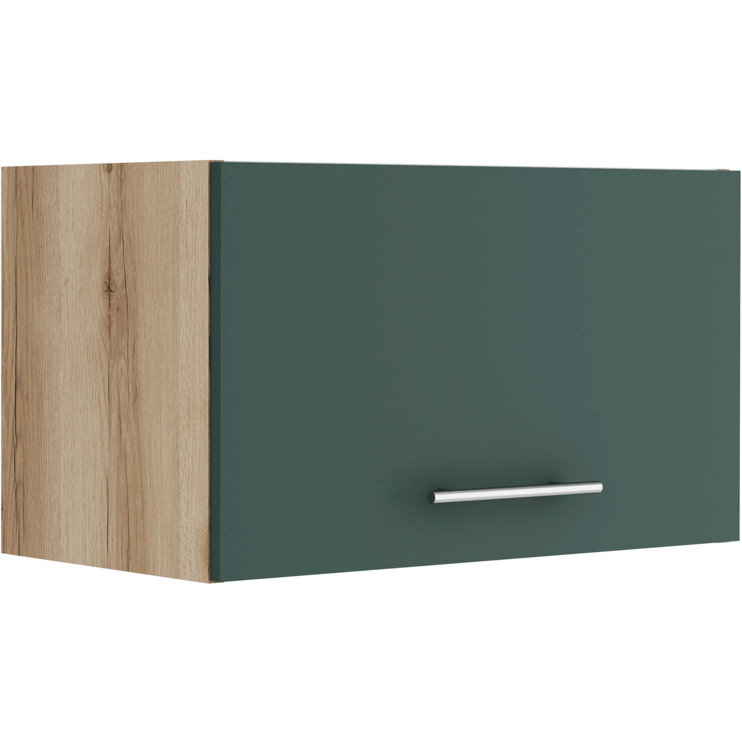OPTIFIT Savona405 Küchen-Hängeschrank, 60 cm, Steingrün/Wildeiche, mit Edelstahlgriff.