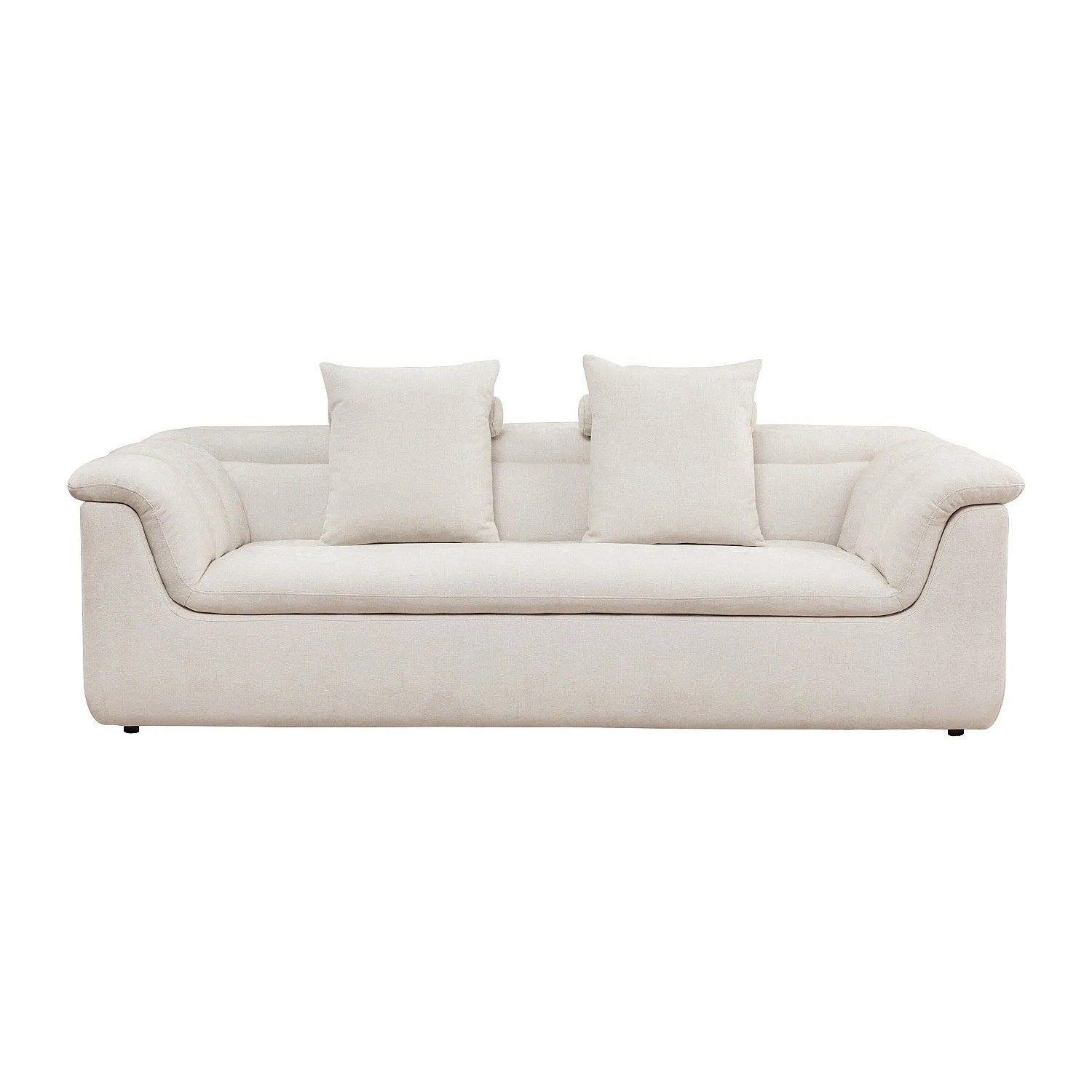 Vente-unique Sofa Ohne Schlafmöglichkeit Cazocha Gebrochenes Weiß 226 cm