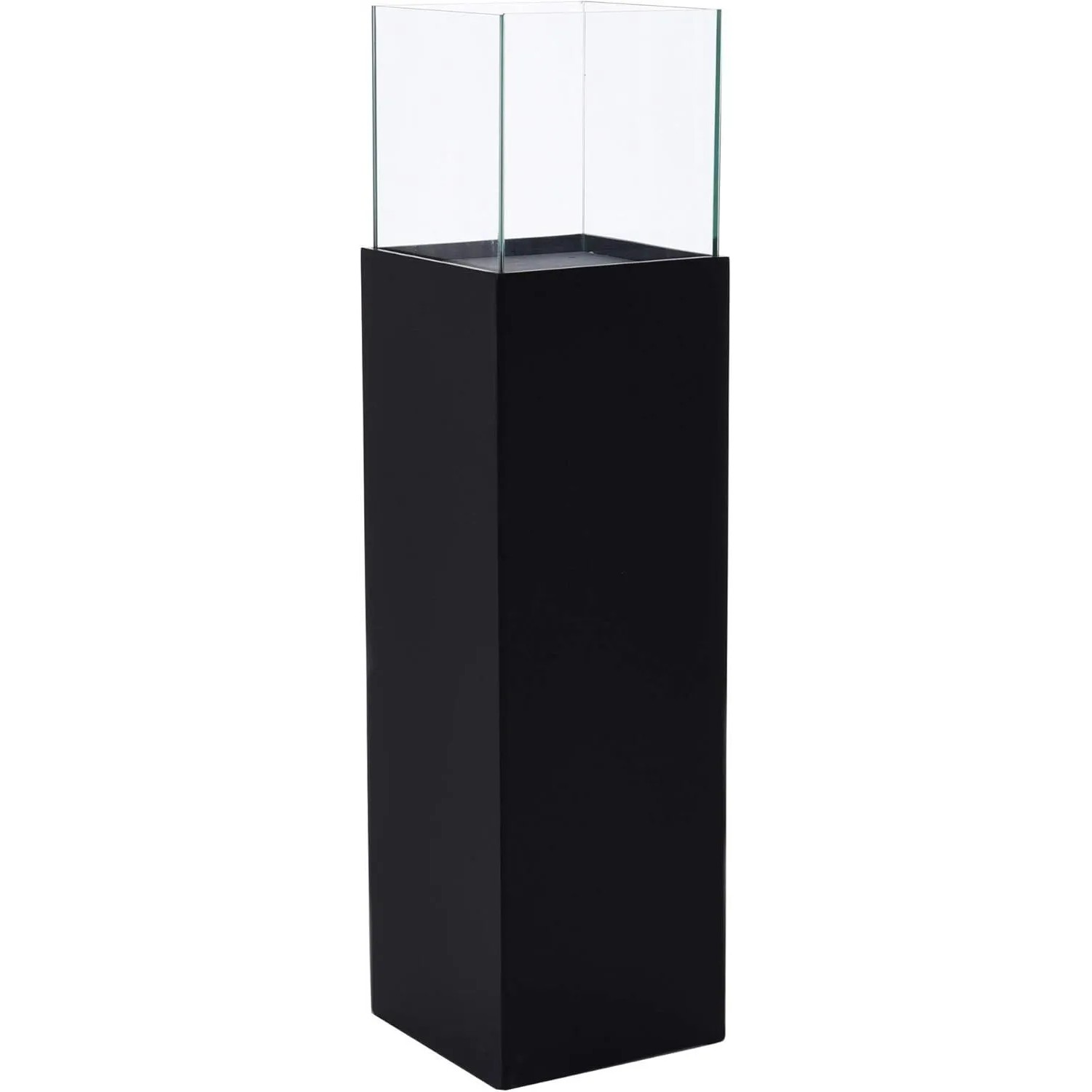 Vivanno Windlichtsäule Candela 25 cm x 25 cm x 100 cm Schwarz