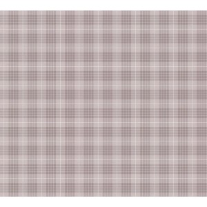 Karierte Vliestapete in Taupe und Beige im Landhausstil für Küche und Wohnzimmer.