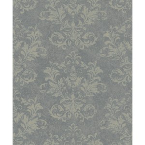 Graue Marburg Vliestapete Habitat mit Ornamenten, FSC®-zertifiziert. Dekorative Tapete für stilvolle Wände.