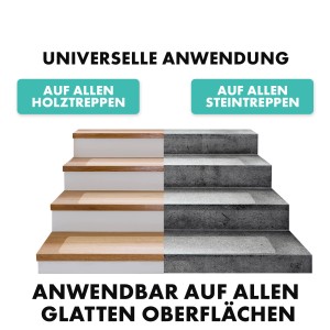 KARAT Antirutschstreifen für Treppen, transparent, selbstklebend, für Holz- und Steintreppen.