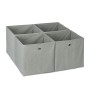 Relaxdays Faltbox Polyester Grau Zusammenfaltbar 30 cm x 30 cm x 30 cm