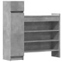 vidaXL Schuhschrank Betongrau 100,5x28x100 cm Holzwerkstoff 840425