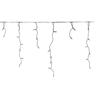 LED Lichtervorhang, 3m, 90 warmweiße LEDs, Eiszapfen-Design, Weihnachtsdekoration für Innen und Außen.