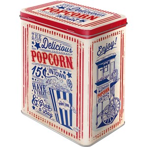 Nostalgic-Art Vorratsdose mit Popcorn-Motiv, 20x14x10 cm, ideal zur Aufbewahrung von Lebensmitteln.