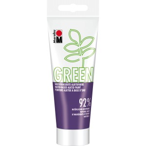 Tube Marabu Green Alkydfarbe, wasserbasiert, 100ml, Violett. Künstlerfarbe für Leinwand, Papier, Holz u.v.m.
