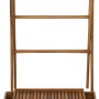 Zusammengeklappter, rechteckiger Siena Garden Klapptisch Caruna aus Holz, 45x70 cm.