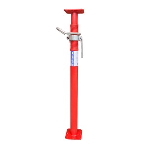 Rote Schake Uni-Stütze, lackiert, mit Auszug von 600-925 mm für den Baubereich.