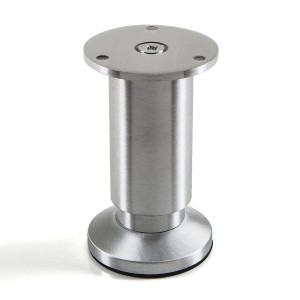 SOTECH Möbelfuß ALPHA, gebürstetes Alu, 100mm hoch, ideal für Möbel.