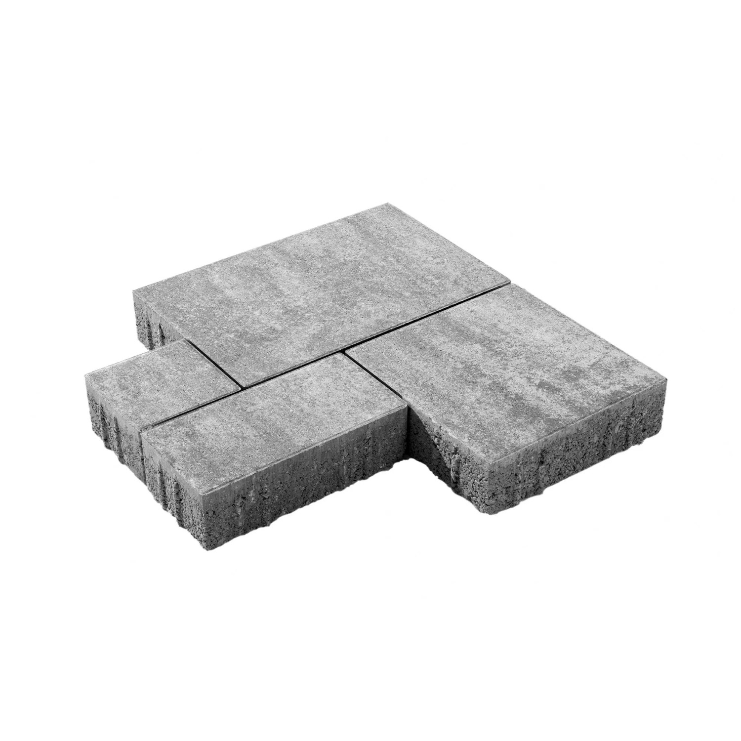 Diephaus Pflasterstein Rona Mehrformat Weiß-Schwarz 8 cm