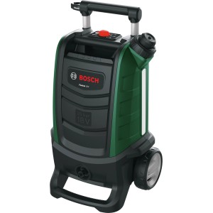 Bosch Akku-Druckreiniger Fontus 18V Solo: Mobiler Hochdruckreiniger mit Rädern und Teleskopgriff.