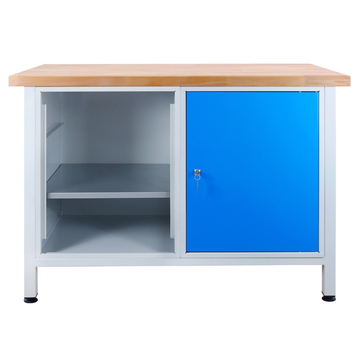 PROREGAL Werkbank Rhino mit 1 Tür Regalteil HxBxT 84 x 120 x 60 cm Traglast günstig online kaufen