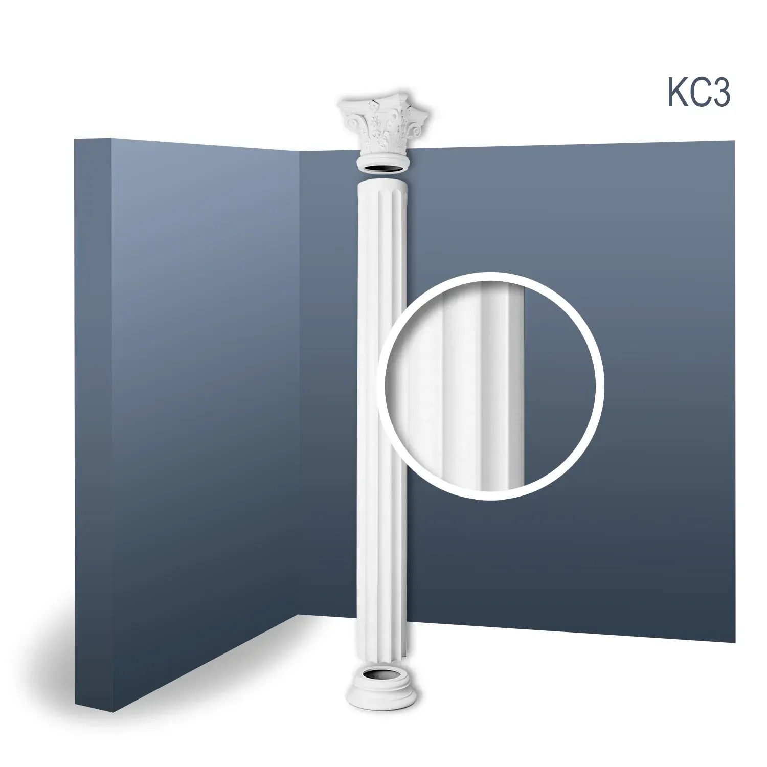 Kit De Demi-colonnes Orac Decor LUXXUS KD1H, Style Antique, 2,43m, Pour Intérieur/extérieur