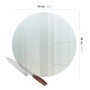 Tulup Schneidebrett Halbdurchsichtiges Schneidebrett 40x40 cm Rundes Schneidebrett Satiniertes Glasschneidebrett_2