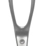 Aluminiumfarbener Wandhaken 1653 aus Metall mit zwei Hakenarmen.