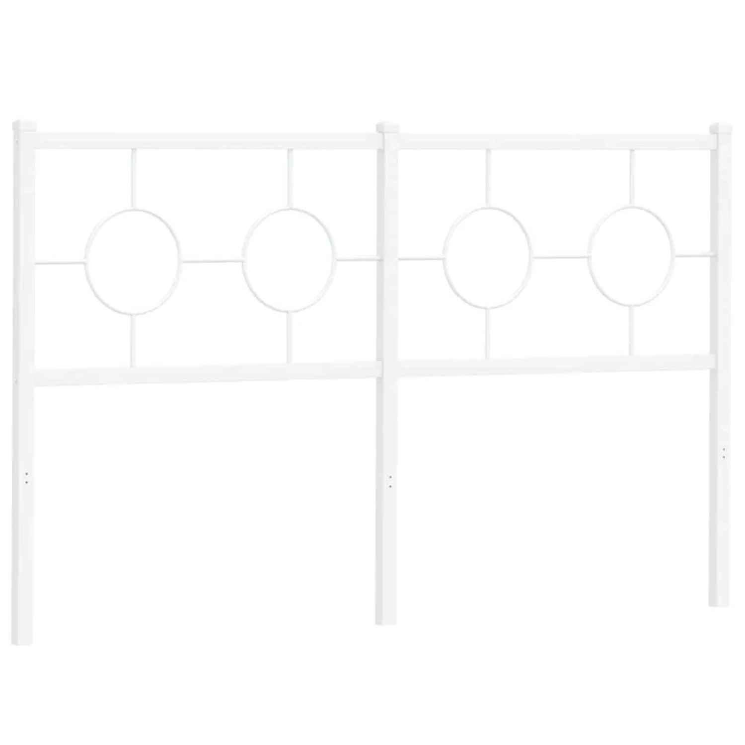 vidaXL Ersatz-Kopfteil Metall Weiß 135 cm 376307
