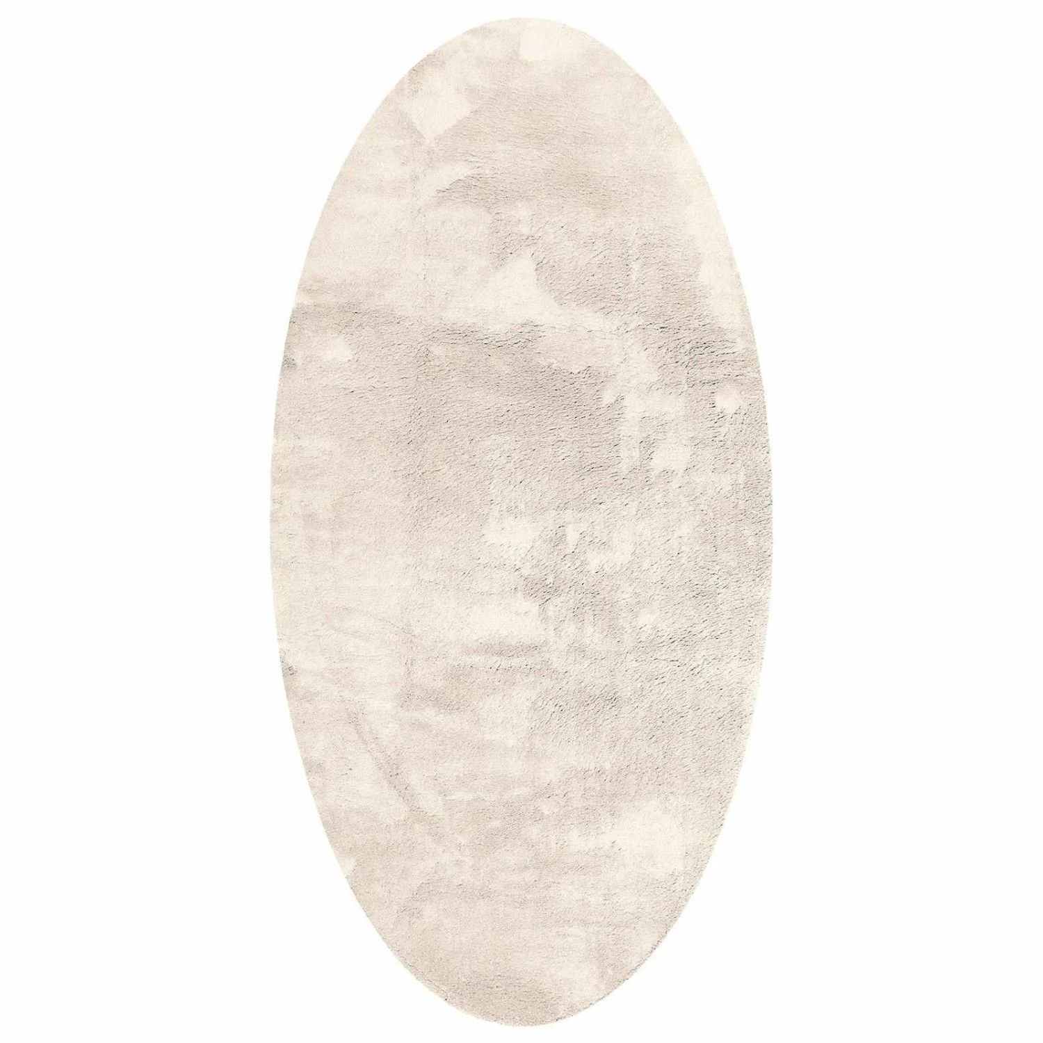 vidaXL Bereichsteppiche Oval HUARTE Beige 100 x 200 cm Polyester 4103615